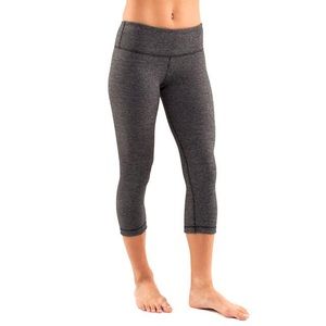 Lululemon Wunder Under Crop in Wee Stripe Black